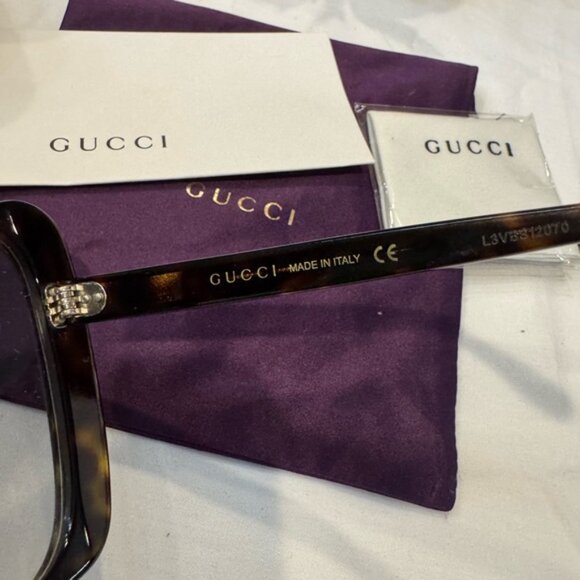 Authentic Gucci Brown Oversized Sunglasses - Picture 11 of 14
